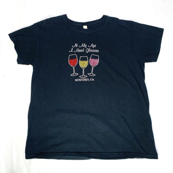 At My Age I Need Glasses Women's T-Shirt Size XL - Picture 1 of 6